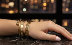 Leaf cuff with Cartier & Nail