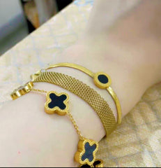 PACK OF 3 Black CLOVER-CHAIN-CIRCLE