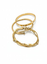 PACK OF 3 LUXE CARTIER-NAIL-BRAIDED CUFF