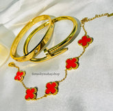 PACK OF 3 LUXE RED CLOVER-CARTIER-NAIL