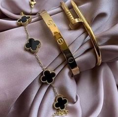 PACK OF 3 LUXE BLACK CLOVER-CARTIER-NAIL