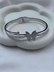 SILVER BUTTERFLY BANGLE