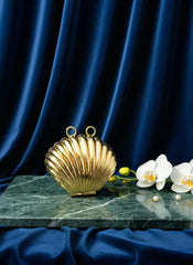 Shell Chic Metal Clutch