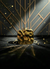 Gilded Box Metal Clutch